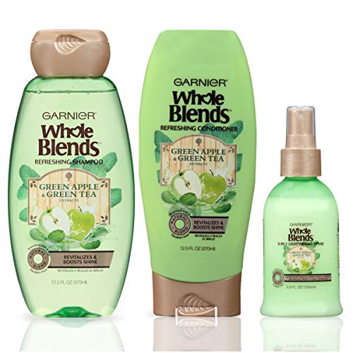 Garnier Hair Care Whole Blends Refreshing Green Apple and Green Tea Hair Care with Shampoo